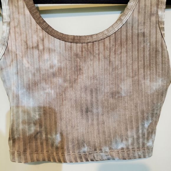 Shein Brown and Light Green Tie Dye Tank Top - Picture 8 of 10